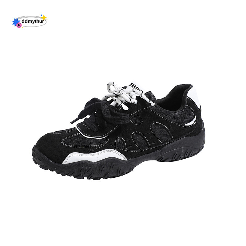 Star Style Color-Block German Training for Women 2024 Winter New Thick-Soled Sports Large Size Agan Shoes 41-43 ddmythur