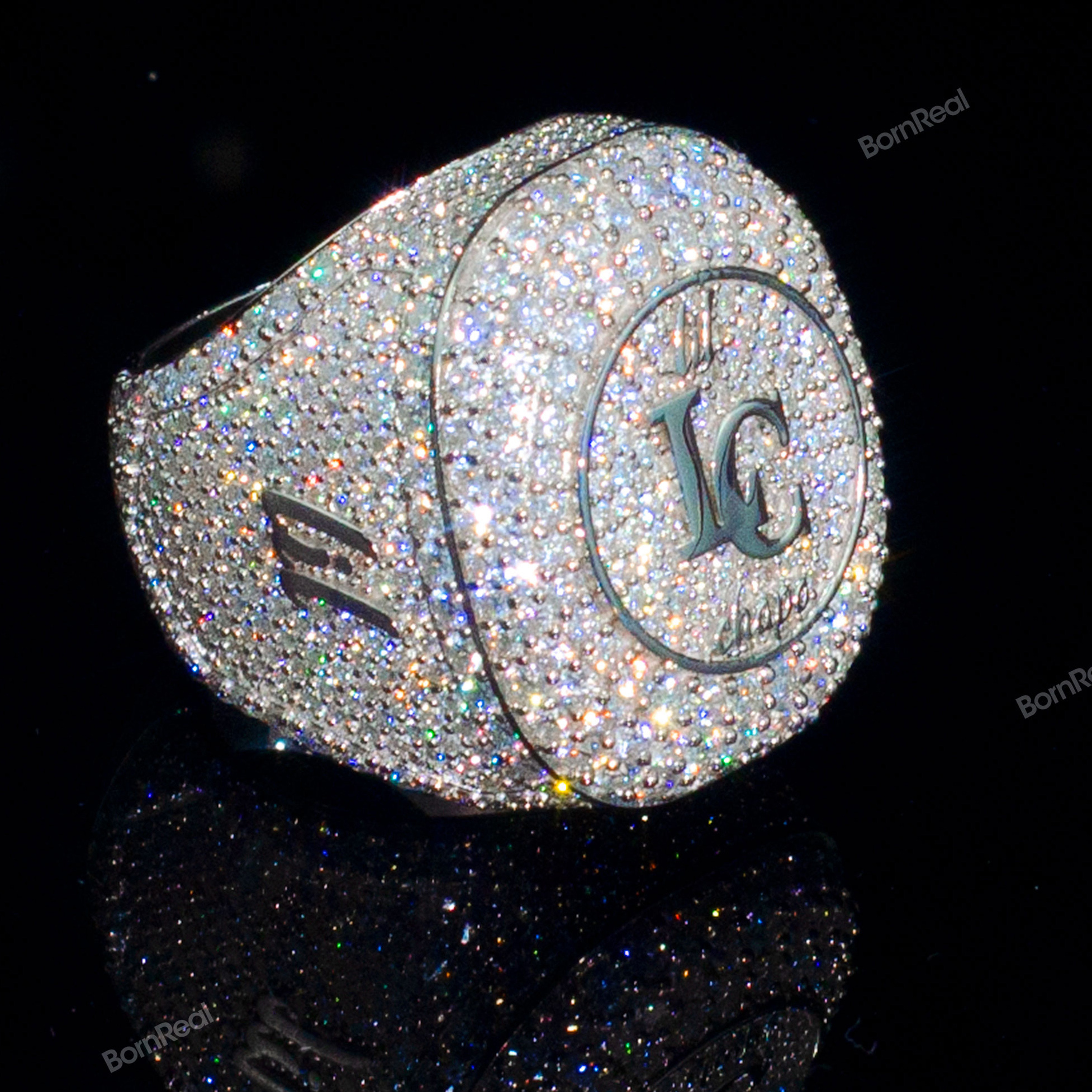 Custom Pass Diamond Tester VVS Moissanite 925 Silver Letter Ring Gold Plated Iced Out Hip Hop Ring Fine Jewelry for Man