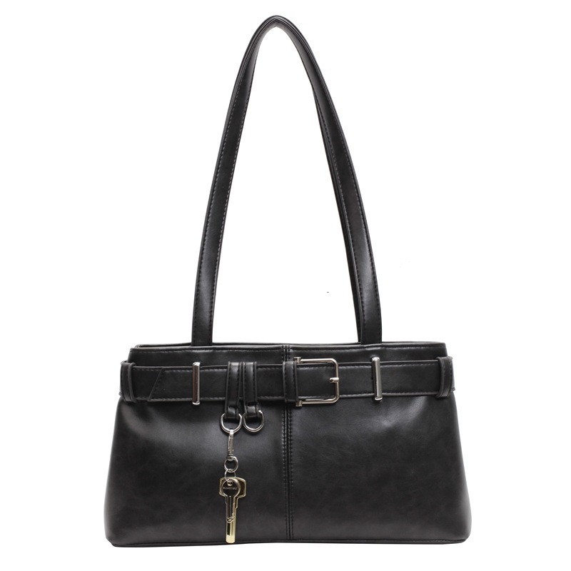 Free Shipping 2025 New Designer Bag Niche Solid Color Patent Leather Single Shoulder Underarm Handbag Fashionable And High-quality Shopping Bag