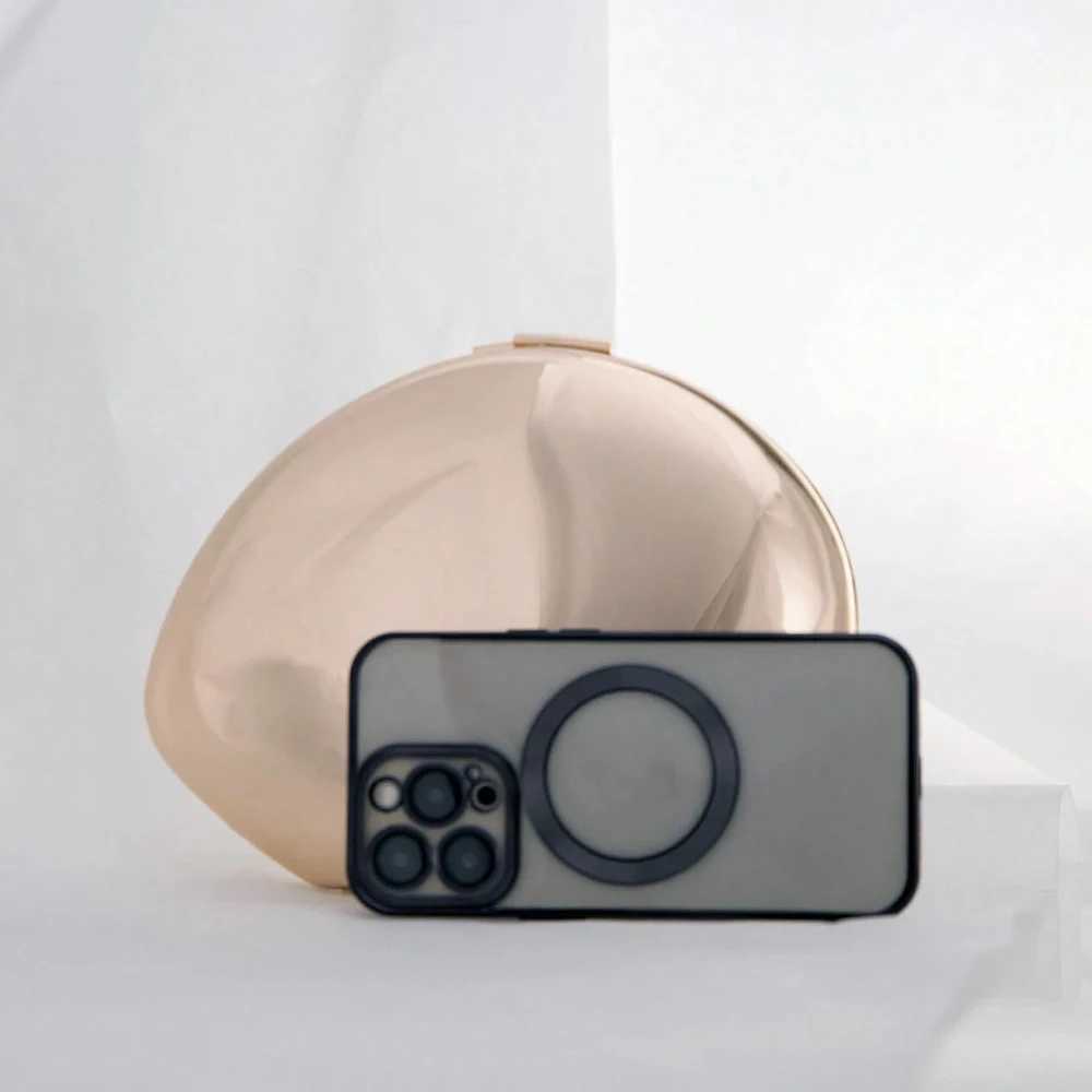 Smooth Mirror Design Acrylic Egg Shape Clutch Bag Women Designer Evening Party Cute Purse New Shell Handbag Quality Metal Style Z250618