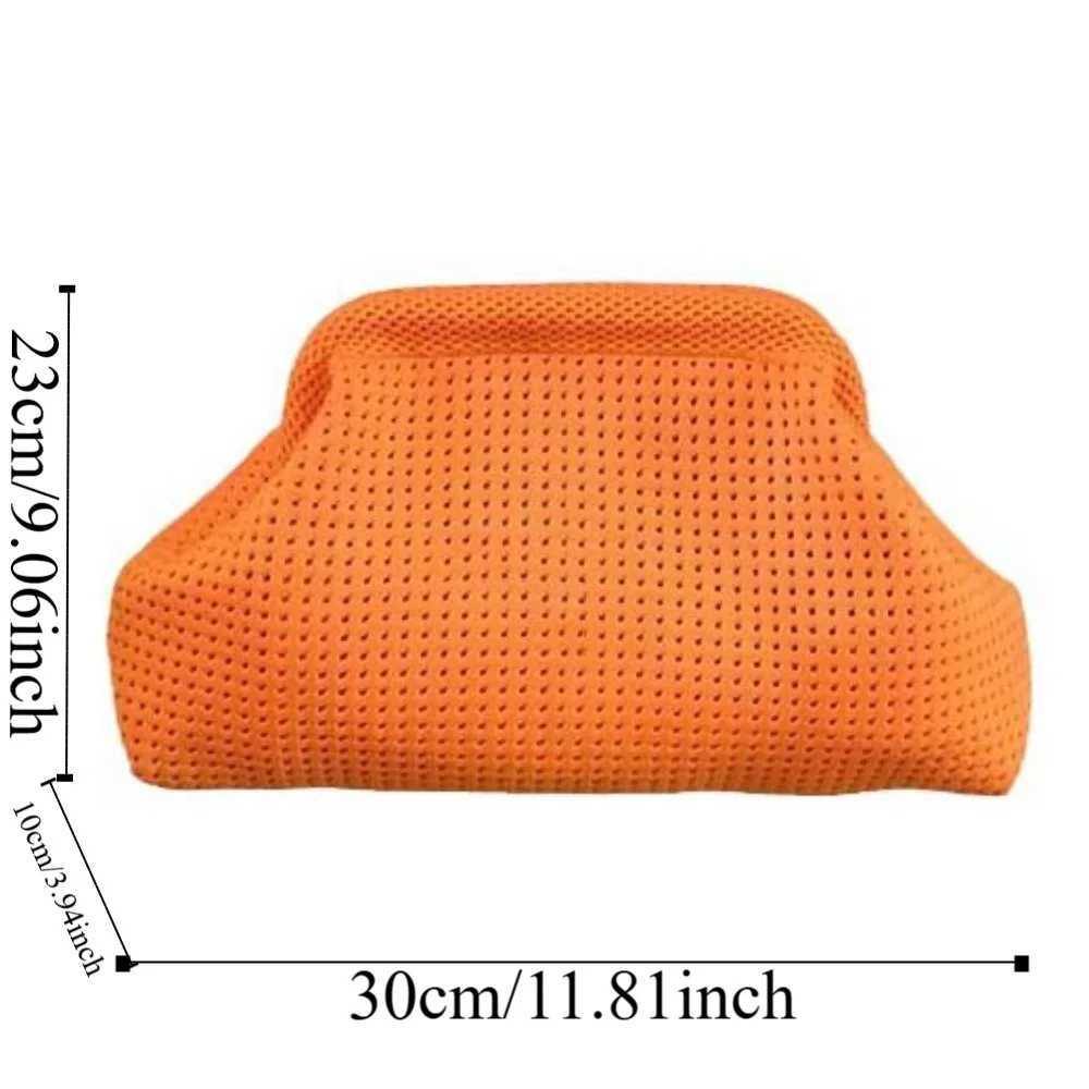 Storage Bag Polyester Summer Beach Clutch Bag Soft Elastic Small Crochet Handbag Breathable Large Capacity Purse Party Z250618