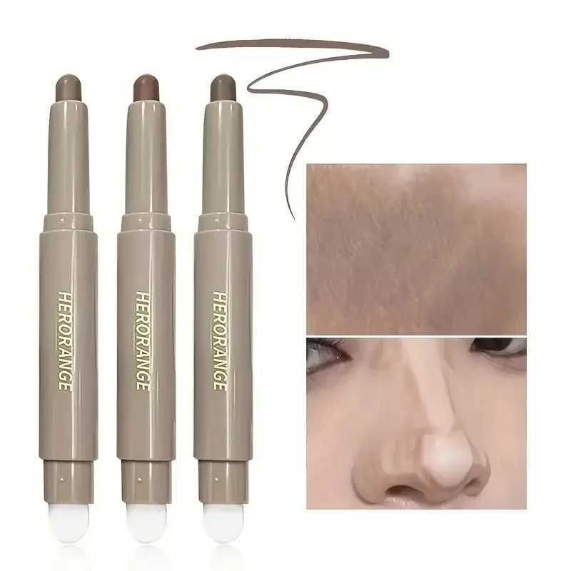 HERORANGE Dual-Ended Contouring Highlighting Makeup Stick with Plant-Based Squalane Matte Finish for All Light Beige Tones XJ250618