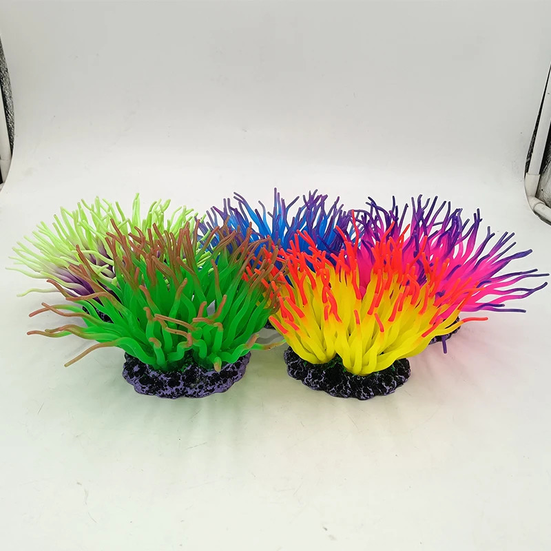 1PC Colourful Simulation Flower Shape Plant Artificial Coral Ornament For Aquarium Fish Tank Landscaping Scenery Decoration 250613