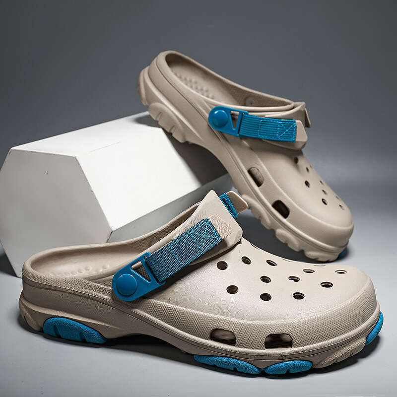 Men's Summer Outdoor Thick-Soled Height-Increasing Closed-Toe Breathable Non-Slip Beach Sandals