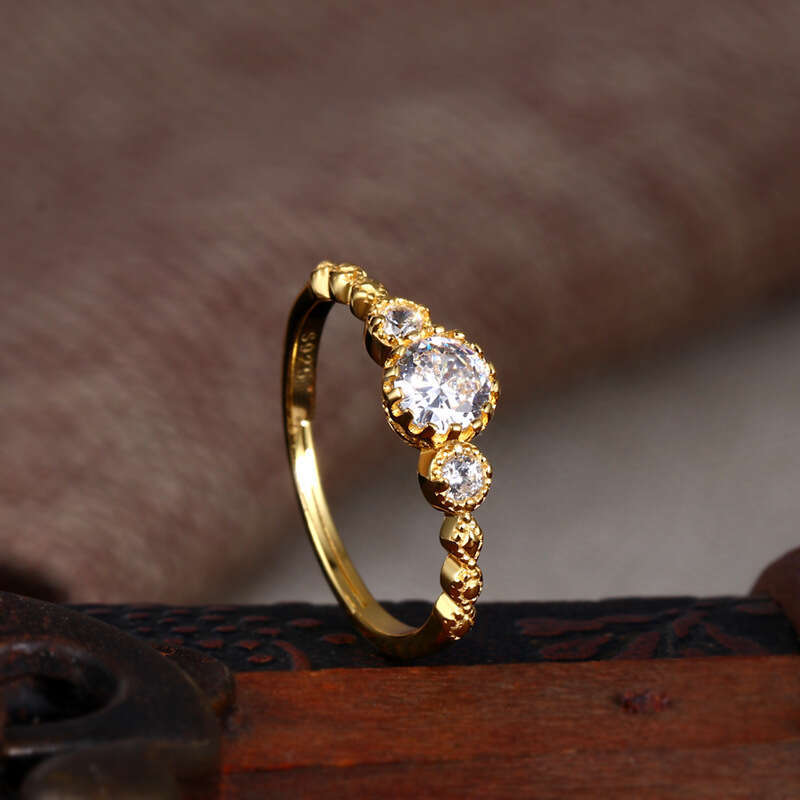 Light Luxury Jewelry Lace Hollow Women's Pastoral Fresh Ring