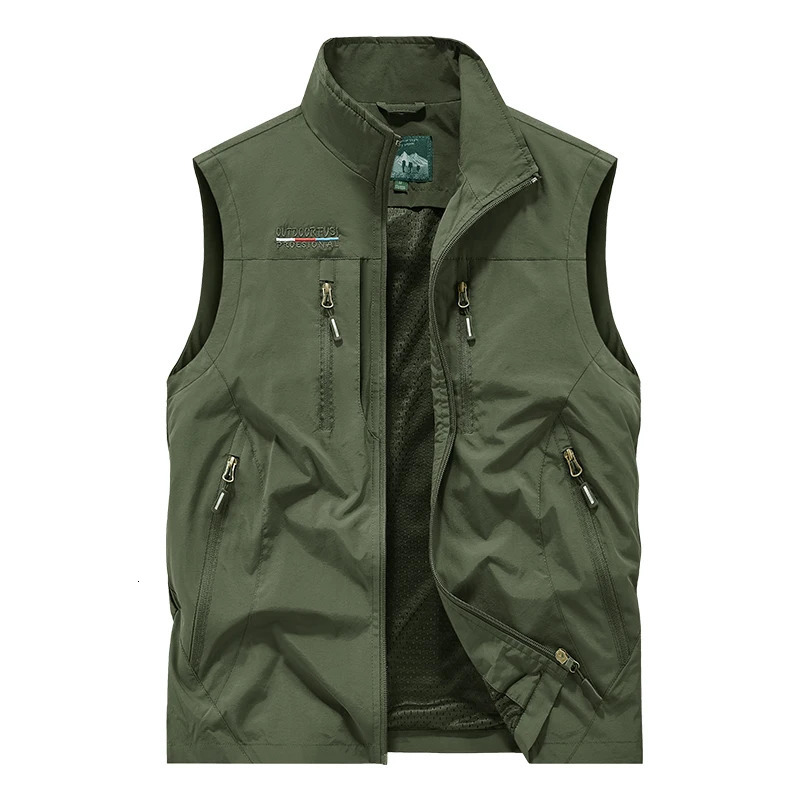 Summer Mens Multipocket Vests Casual Man Breathable Mesh Vest Sleeveless Jacket Outerwear Fishing Waistcoats Outdoor Clothing 250617