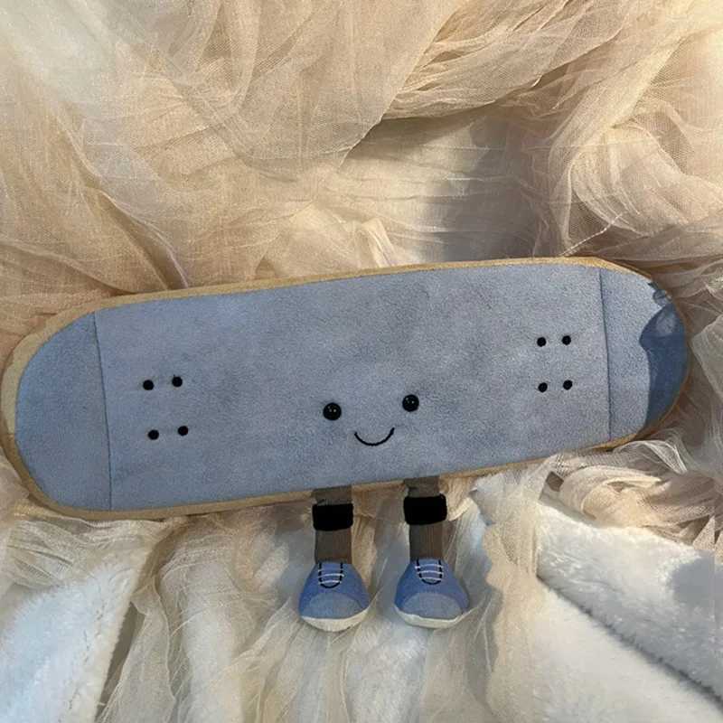 34cm Fun Sports Skateboard Plush Toy Home Bedroom Plush Decorative Doll Skateboard Stuffed Toy Dolls Children Gifts W250618