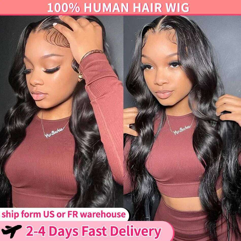 Glueless Body Wave 6x4 Closure Wig Ready Easy To Go Remy Human Hair 5x5 Transparent Lace Wigs For Women Pre Cut 180%