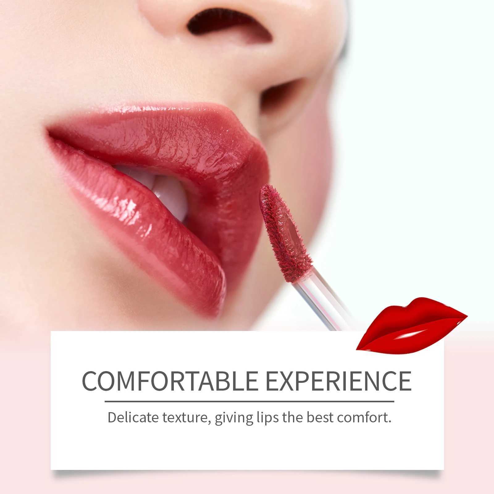 EELHOPE Lip Glaze Nourishing Lip Non-sticky Lasting Color Waterproof Moisturizing Remove Lip Lines Smoothing Portable Lip Gloss XJ250618