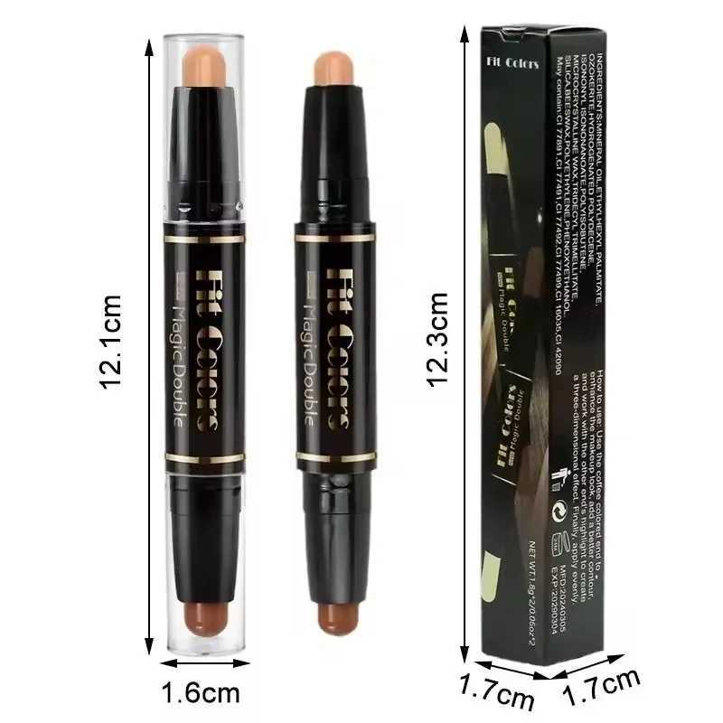 Double Head Highlight Pen Face Make Up Liquid Waterproof Contouring Foundation Contour Makeup Concealer Stick Pencil Cosmetics XJ250618