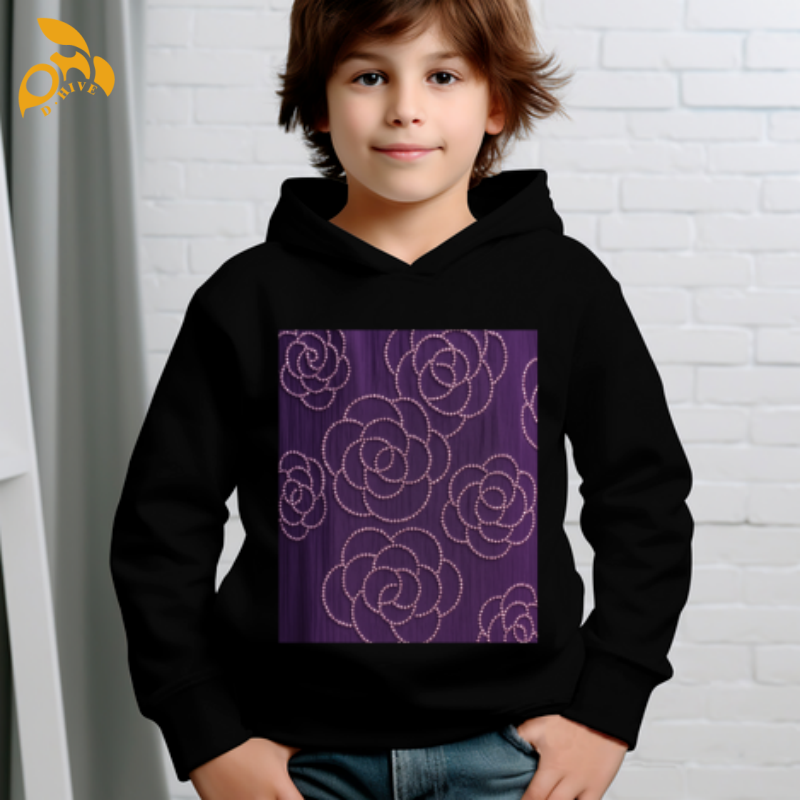 free shipping of customized Children's hooded sweatshirt 260g minimalist style versatile casual sporty with exquisite patterns from US