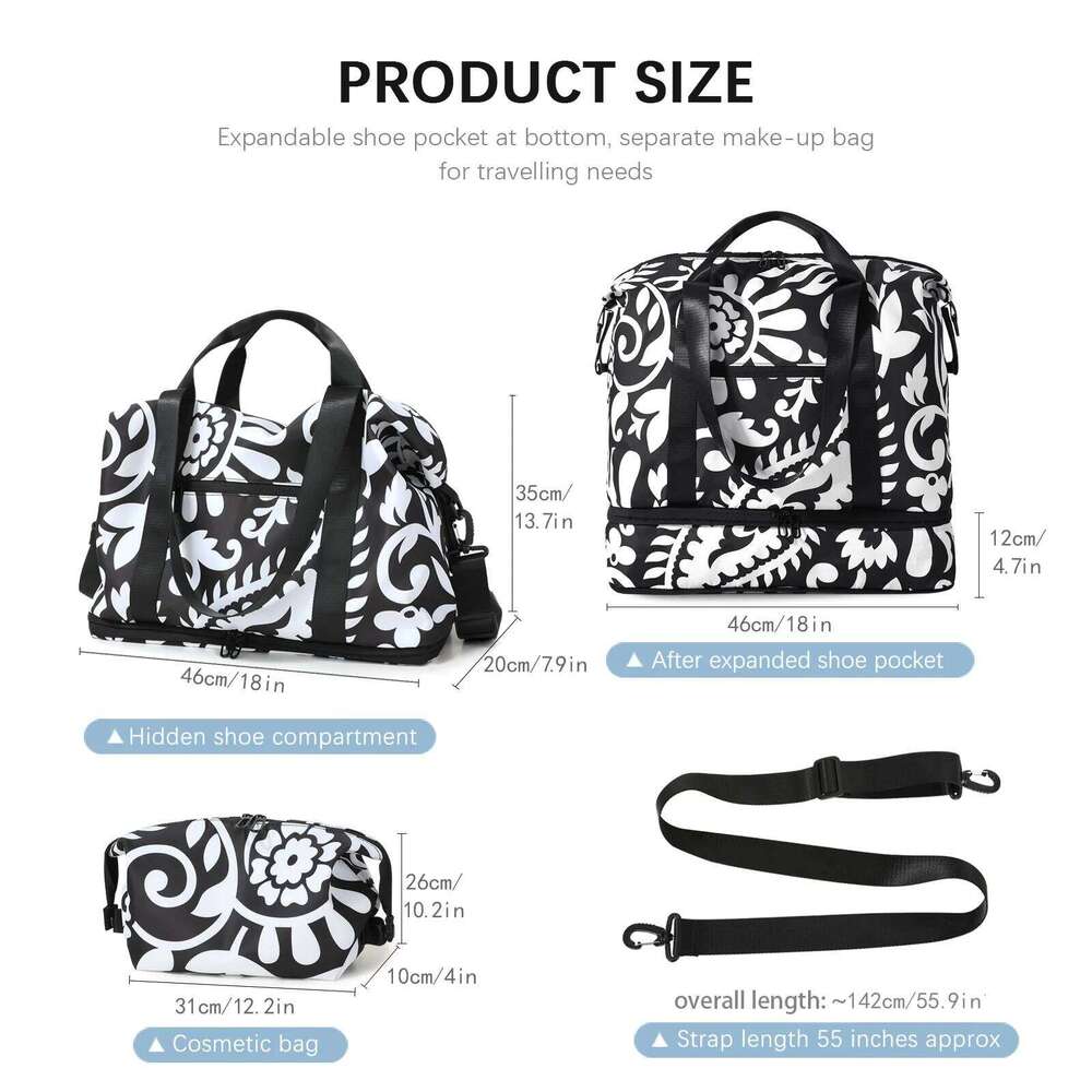 New Fashion Lage Bags Travel Big Duffle Weekend Shoulder Bag Large Tote Handbag Ryanair