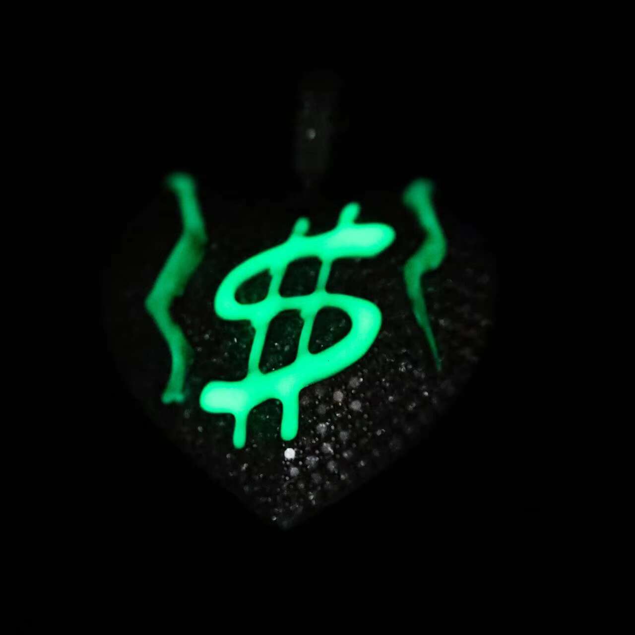 New Design Sterling Silver Hip Hop Pendant Necklace Broke Heart with Dollar Sign VVS Moissanite Diamond for Men and Women
