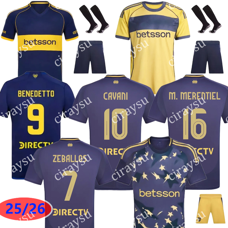 25 26 California Boca Juniors CAVANI 120th Anniversary soccer jerseys 25/26 Special Benedetto VILLA MARADONA SALVIO Fans Home Away third football shirt Men kids kit