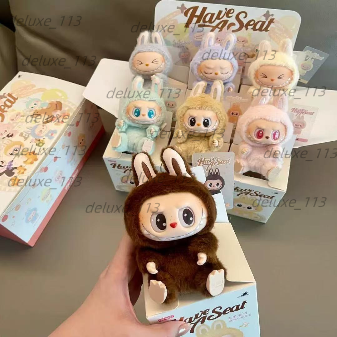 New Labubu 2Nd Generation Blind Box Plush Doll Keychain Vinyl Sitting Party Girl Gift