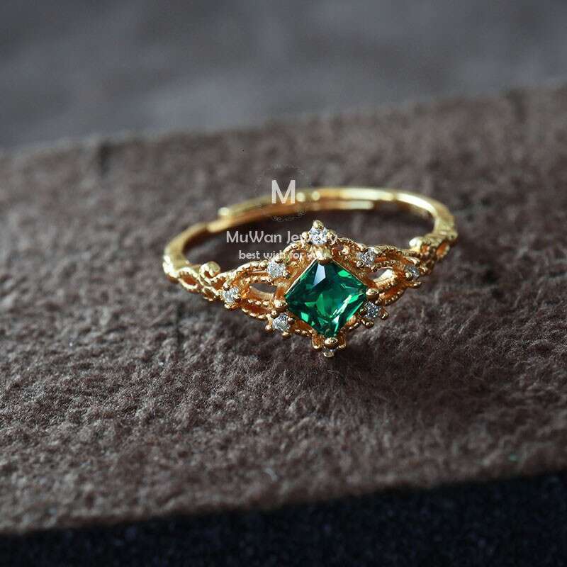 Inlaid Diamond Light Luxury Hollow INS Niche Design Sense Minimalist Open Ring
