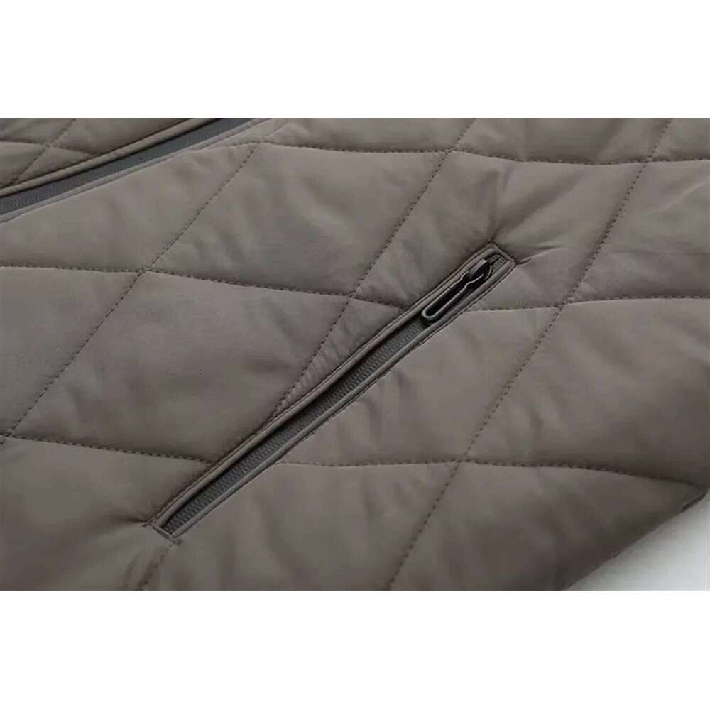 Winter New Women's Clothing Dia Grid Hooded Sleeved Loose Cotton Coat Long Jacket