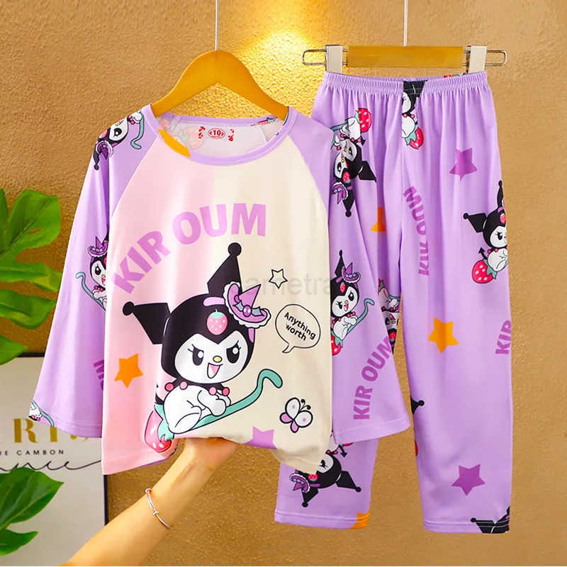 Sanrio Spring and Autumn Little Girl Princess Thin Long-sleeved Trousers Childrens Clothing girls air-conditioned home clothingXJ250618XJ250618