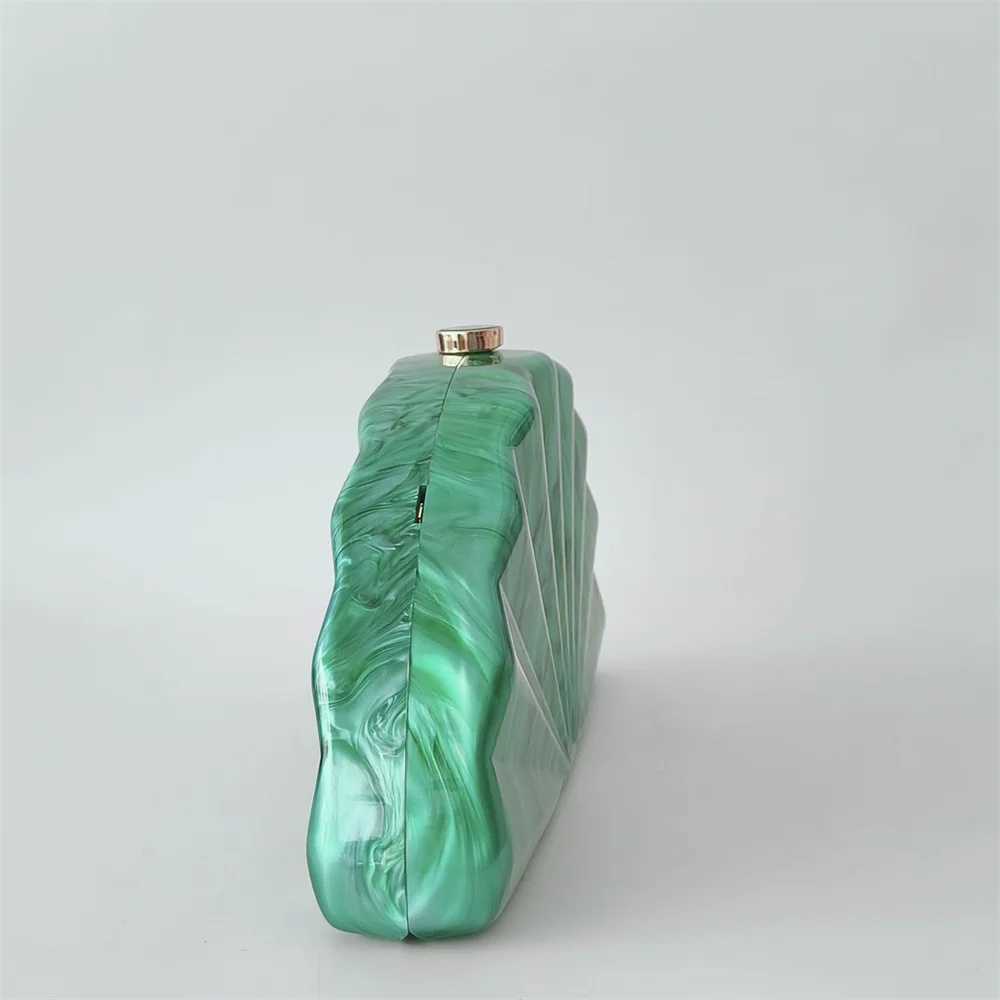 Marble Mini Beach Summer Party Evening Bag Women Half Moon Circular Barrel-Shaped Acrylic Box Day Clutch Purse Handbags Z250618