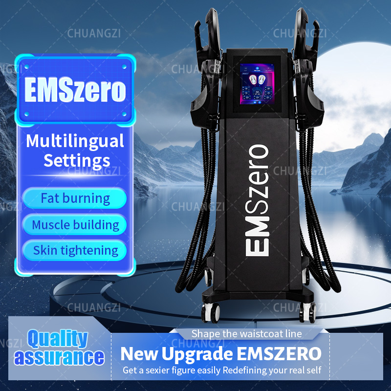Professional RF EMSzero Body Sculpting Machine Machine 2025 Fat Burning Slimming Muscle Stimulator 15 Tes 6500W 5 Handle