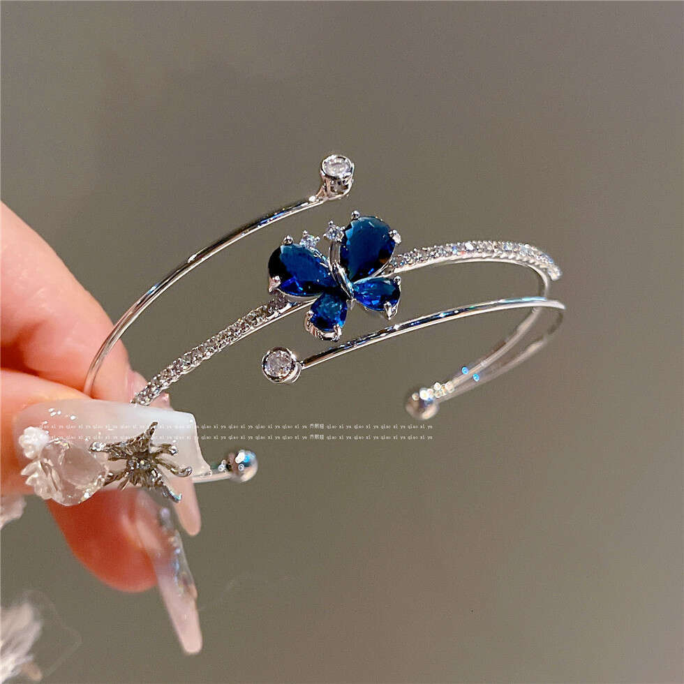 Cool 2024 JOJOACC Blue Small Butterfly Three-Layer Ancient Style New Bracelet