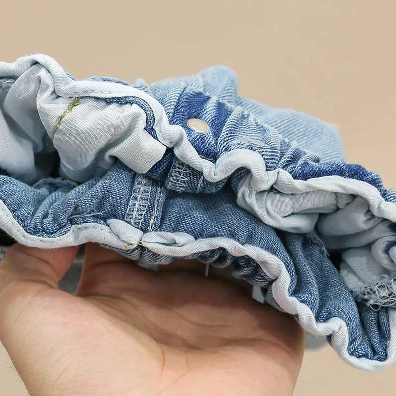 Slish Kids Child y2k Denim Shorts with Stars for Tweens Girl Harajuku Vintage Star Pattern Denim Shorts Summer Daily WearC250617