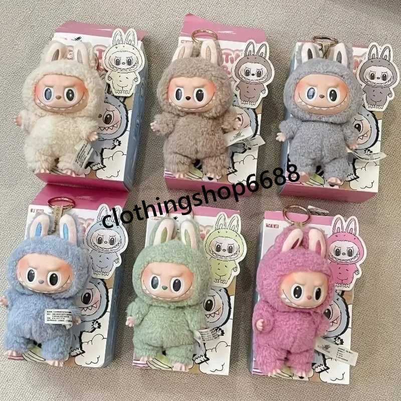 Monster V1 Labubu Exciting Macarone Series Blind Box Action Animated Character Toy Keychain Birthday Girl Couple GiftT250326