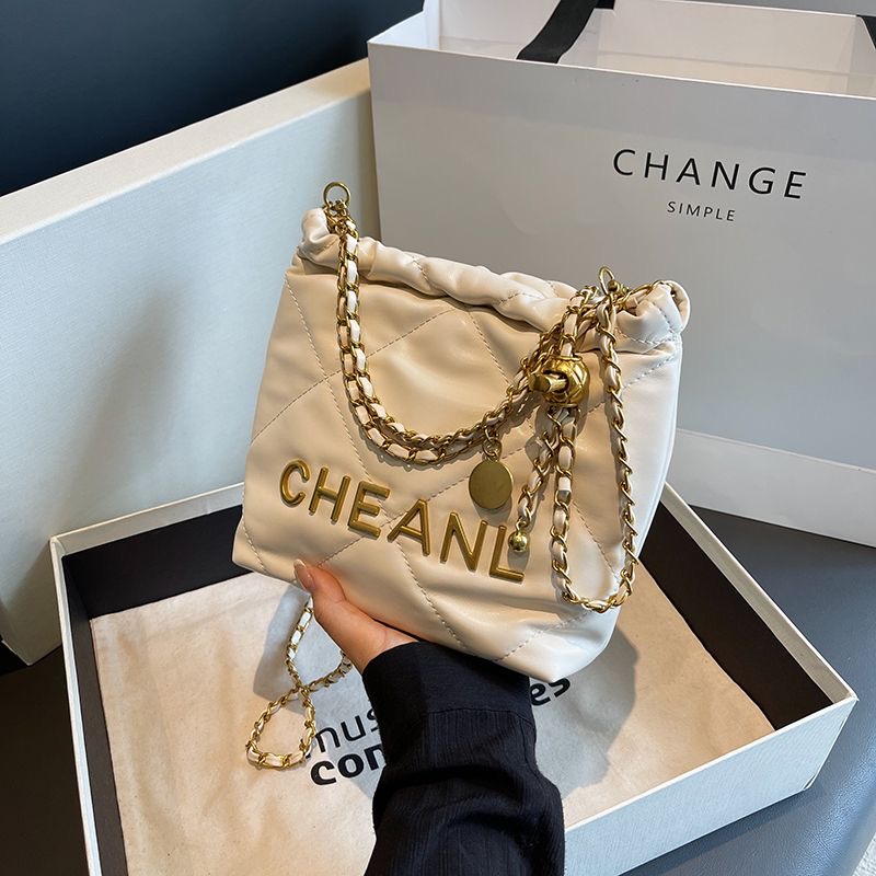Designer High-Quality Caviar Grain Sheepskin Leather Bag - 25cm Double Flap Fashion Shoulder Crossbody Bag