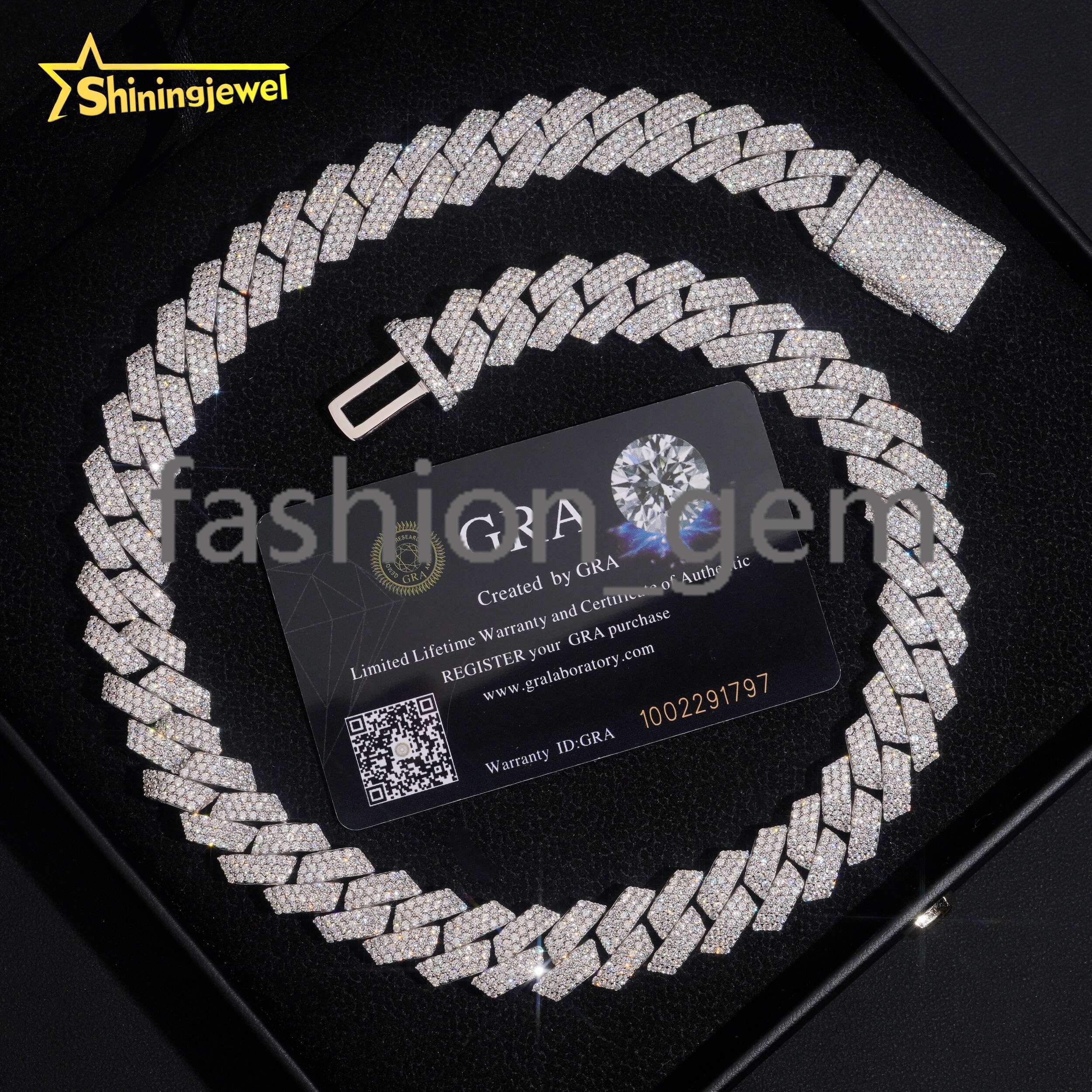New Design 925 Silver 15MM 3Rows Cuban Link Moissanite Hip Hop Jewelry Iced Out Men Fashion Long Necklace Cuban Link Chain