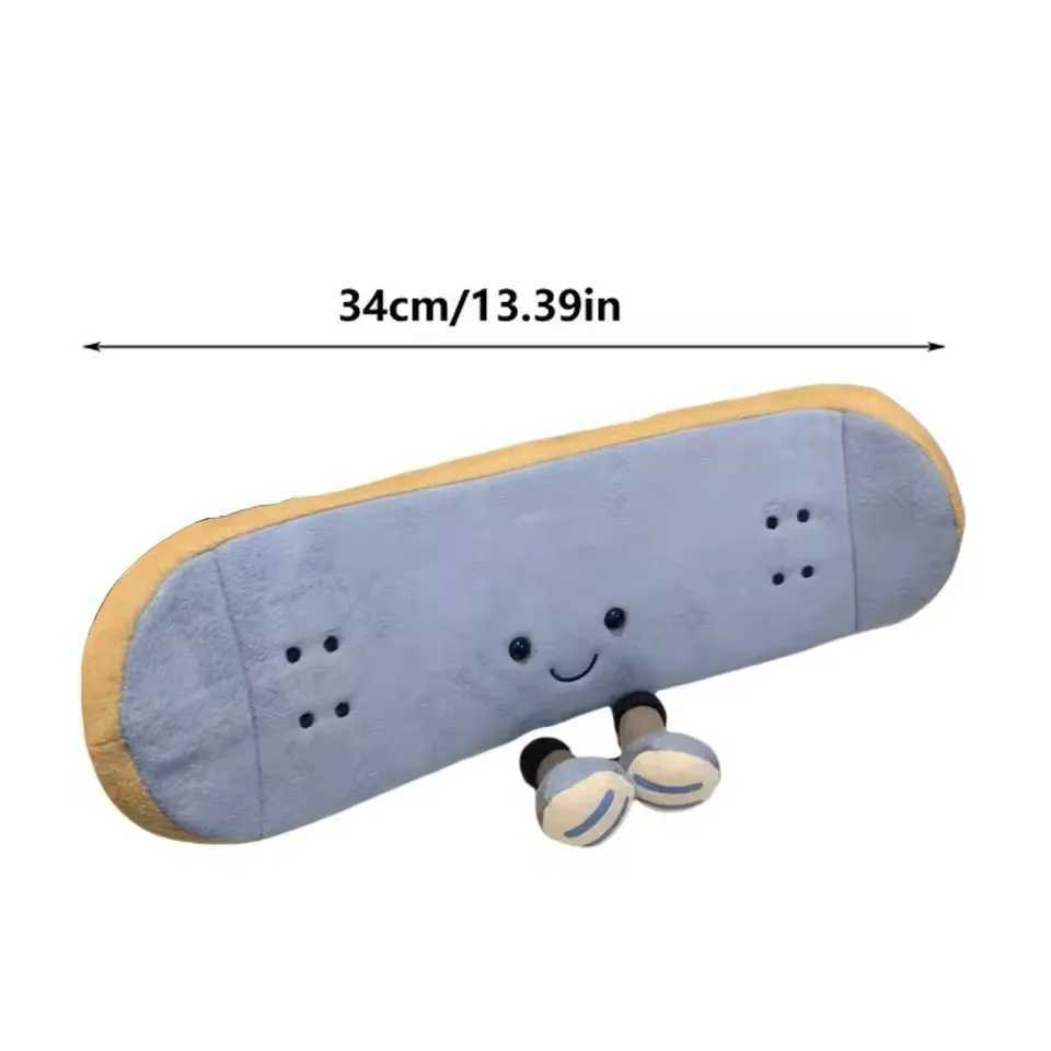 34cm Fun Sports Skateboard Plush Toy Home Bedroom Plush Decorative Doll Skateboard Stuffed Toy Dolls Children Gifts W250618