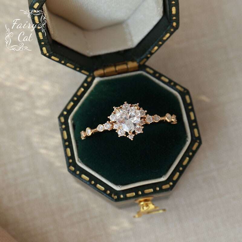 Pure Love" Same Style Sweet Fashion Heart-Shaped Exquisite Zircon Light Luxury Versatile Ring Sparkling Women