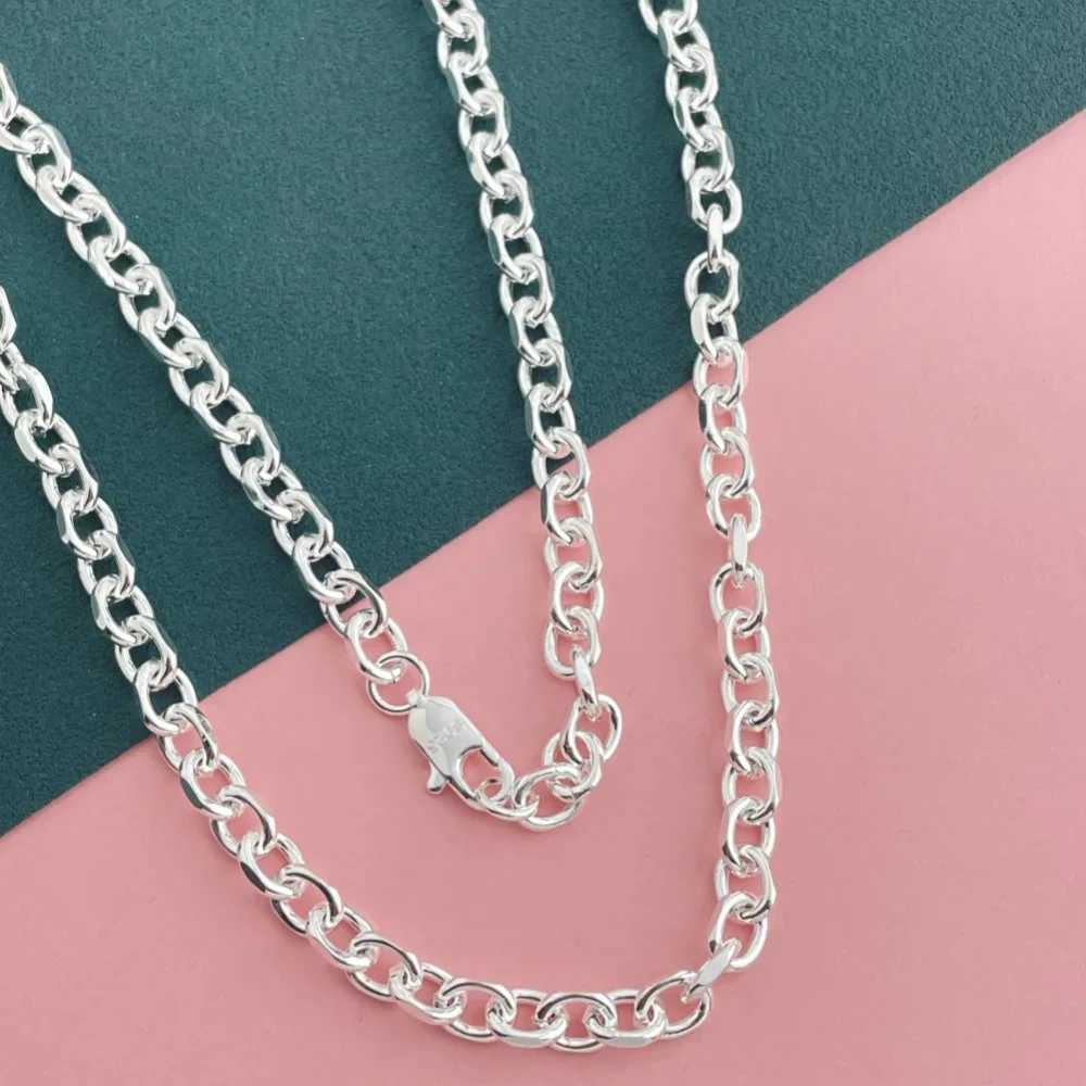 925 Sterling Silver Necklace 5.5mm Wide 45-60cm for Boys Girls Women Fine Jewelry for Wedding Party W250618