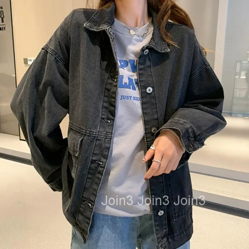 2025 New Arrivals Plain Cowboy Coat Woman Spring Autumn Denim Jacket for Women Fashion Y2k Clothes Cowgirl Clothing in Promotion
