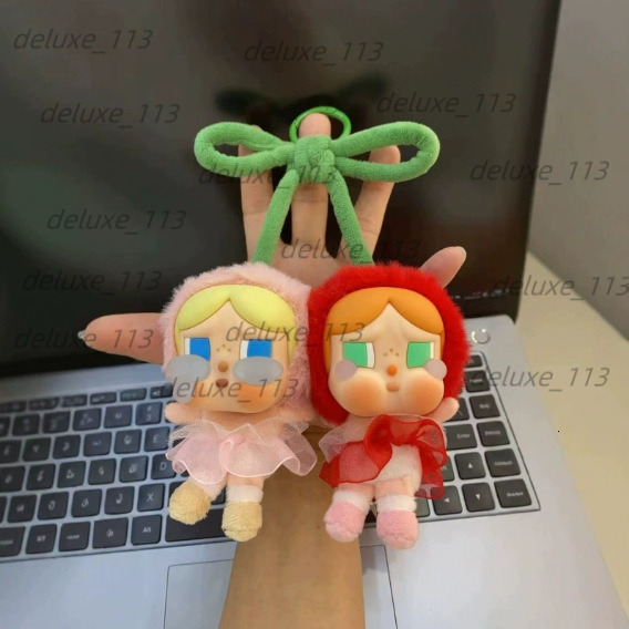 POP MART CRYBABY Cherry Crying Doll Cupid Tears Plush Bag Pendant Keychain Blind Box Toy