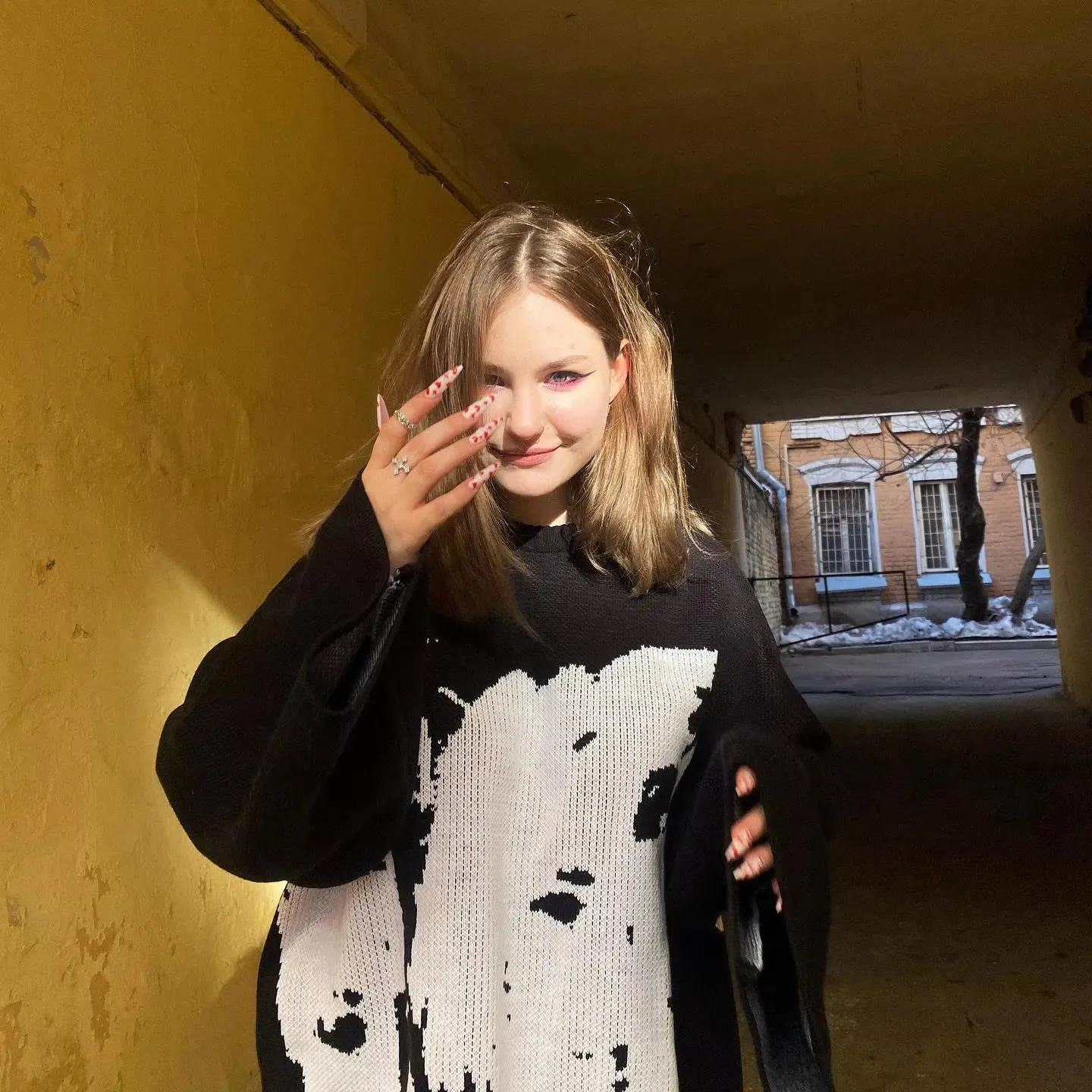 Men Women unisex jumper goth abstract Knitted Sweater Harajuku Fashion Loose Tops Casual Streetwear Pullover Y2K vintage Winter 250617