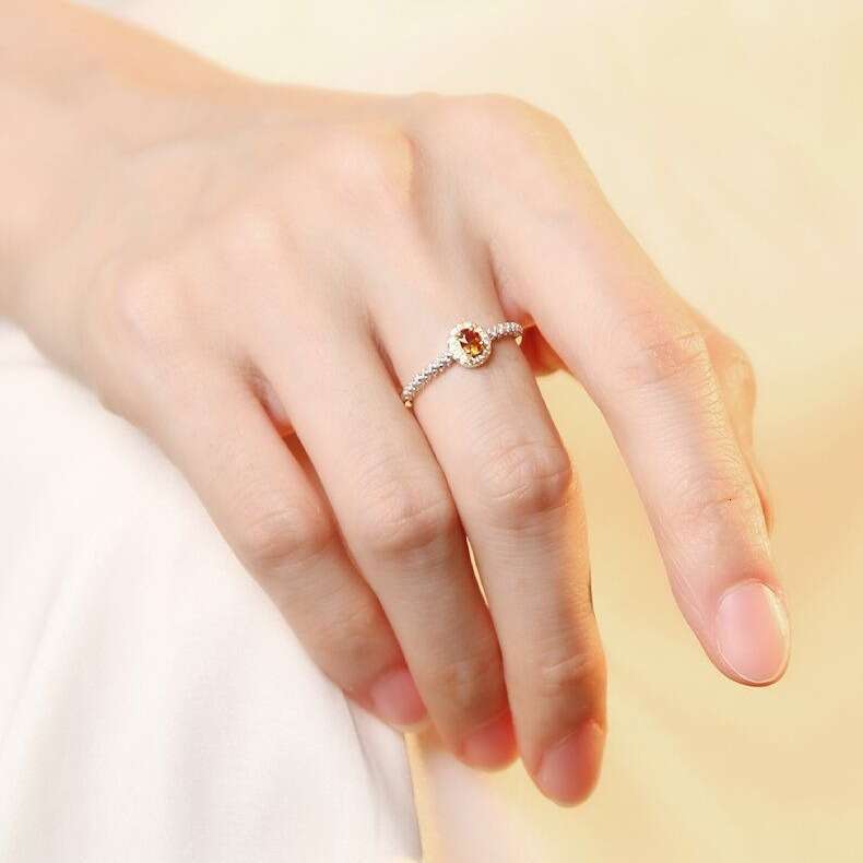 for Women Inlaid with Red Zircon Ins Niche Design Vintage Adjustable Luxury Ring