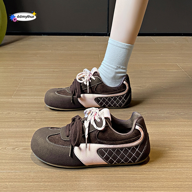 Niche Pink Agan Training Shoes for Women 2025 New Spring Versatile Hidden Heel Casual Sports Sneakers ddmythur