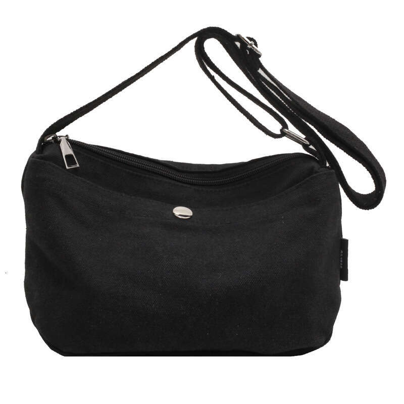 Minimalist Fashion Single Shoulder Small Cloth for Female College Students Shopping Casual Canvas Crossbody Bag