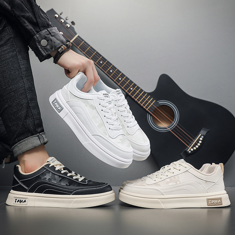 Designer Shoes, summer men's casual sneakers, trendy shoes, Korean version white sneakers, low-top lace-up, seasonal fashion sports shoes, free s