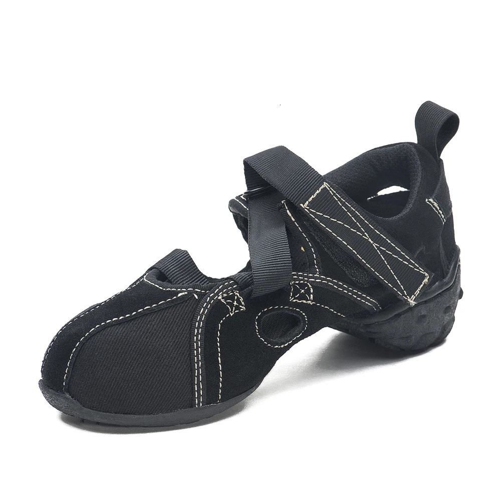 Sansha Sandal Dance Sneakers Unique Fancy Dancing Sneakers For Summer Men Women Canvas Black Dance Shoes SB16LC 250613