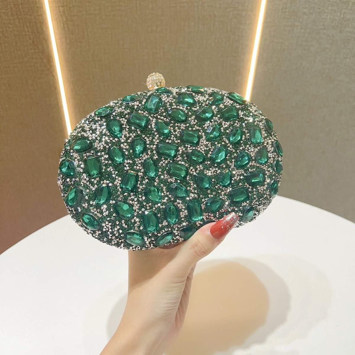 Free Shipping Designer's New Diamond Inlaid Evening Bag, Fashionable Banquet Women's Wallet, Luxury Bag, Handbag, Dress, Small Bag, All Diam