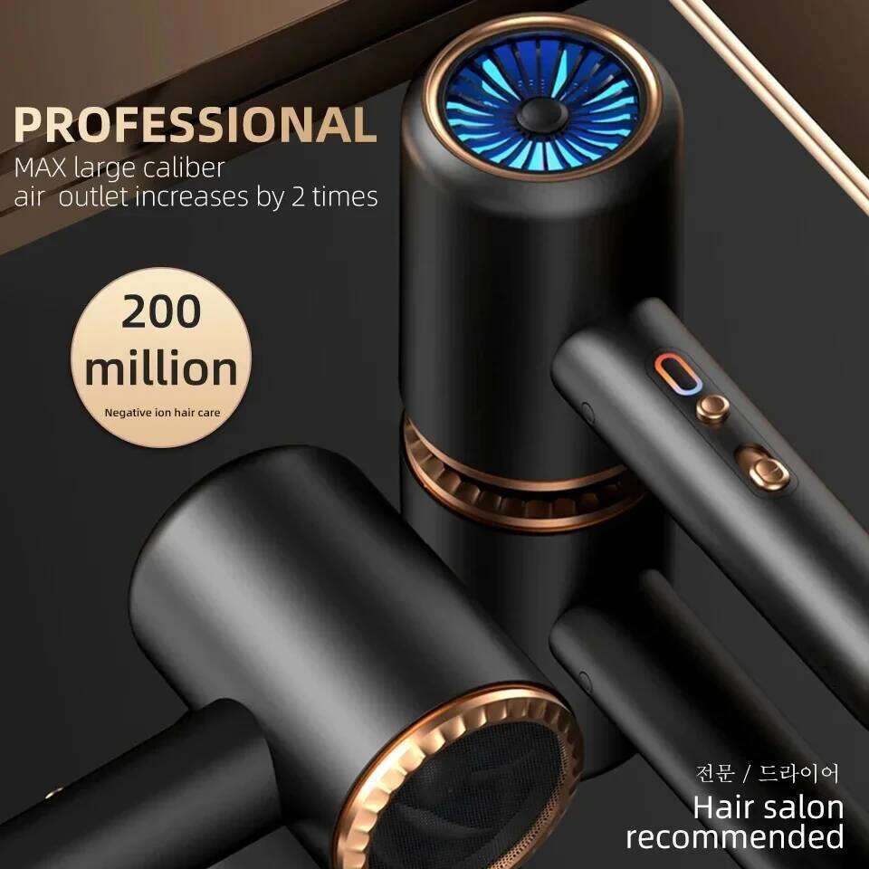 Professional Hair Hot Cold Wind Air Brush Hairdryer Negative Lonic Blow Dryer Strong PowerDryer Salon Tool 2400W 3th Gear