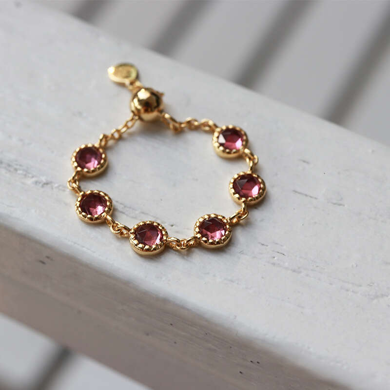 Light Luxury Australian High Imitation Opal Bead Soft Chain Jewelry Versatile High-end Adjustable Ring