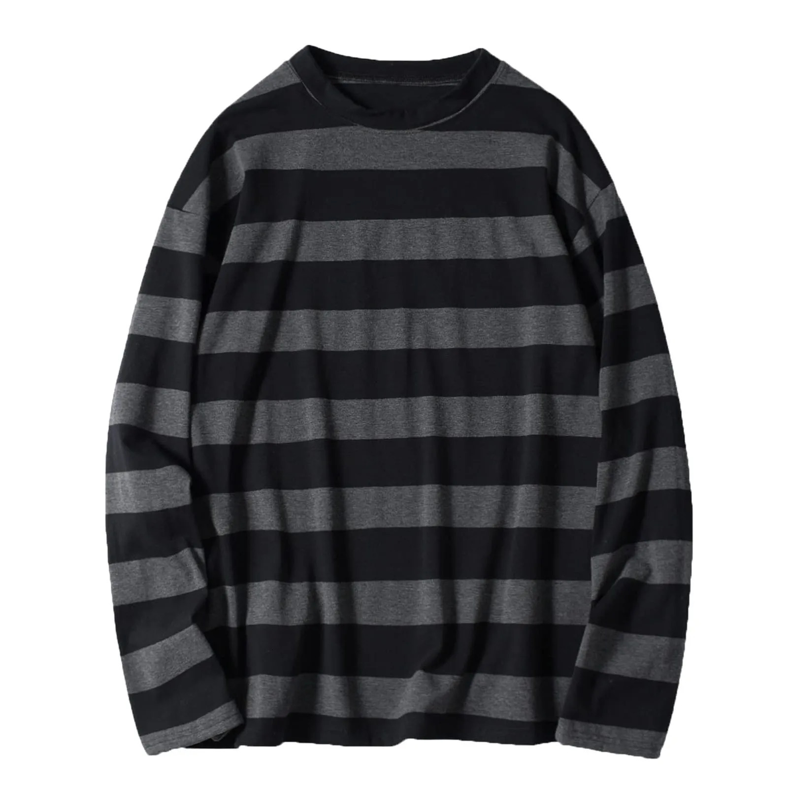Y2k Stripe Long Sleeve Base Layer Top WomenS Spring Autumn Inner Korean Style LooseFit Couple Shirt Harajuku Oversize Tee 250617