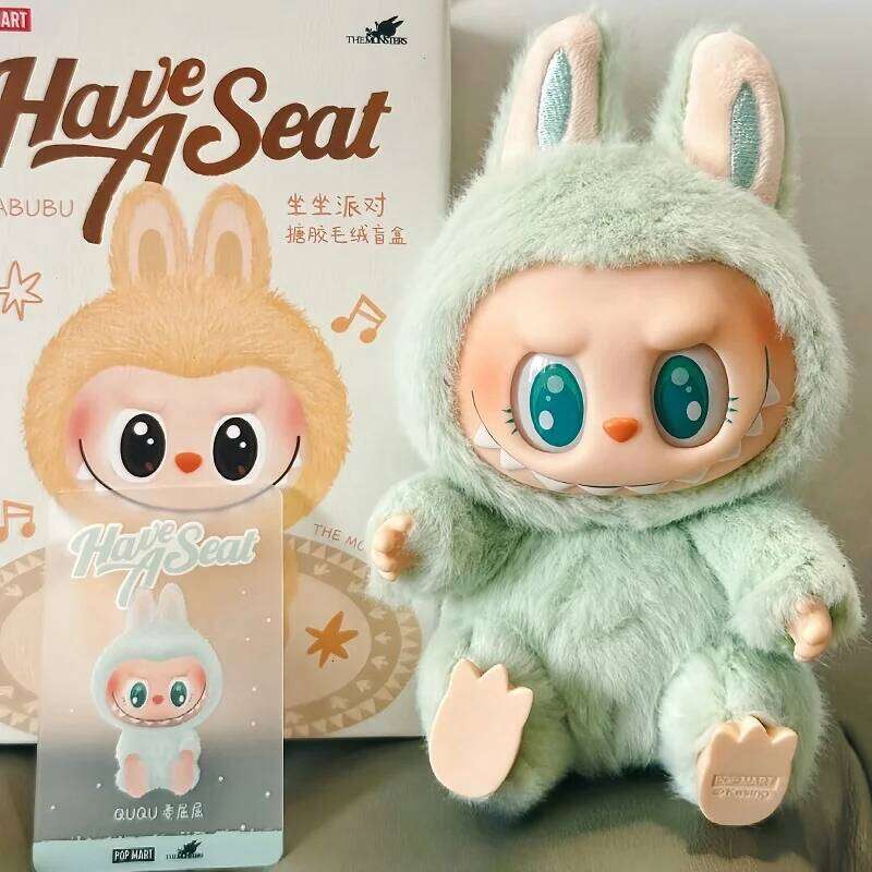 HOT1:1 Keychain The Monsters 2nd Gen Sitting Plush Doll aron Series Blind Box Have A Seat Limited Edition Pendant Gift