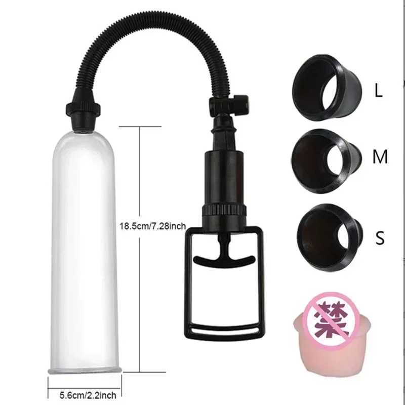 Manual penis pump sex toys for men enlargement vacuum pump for penis enhancement male masturbator adult penis extender too W250618