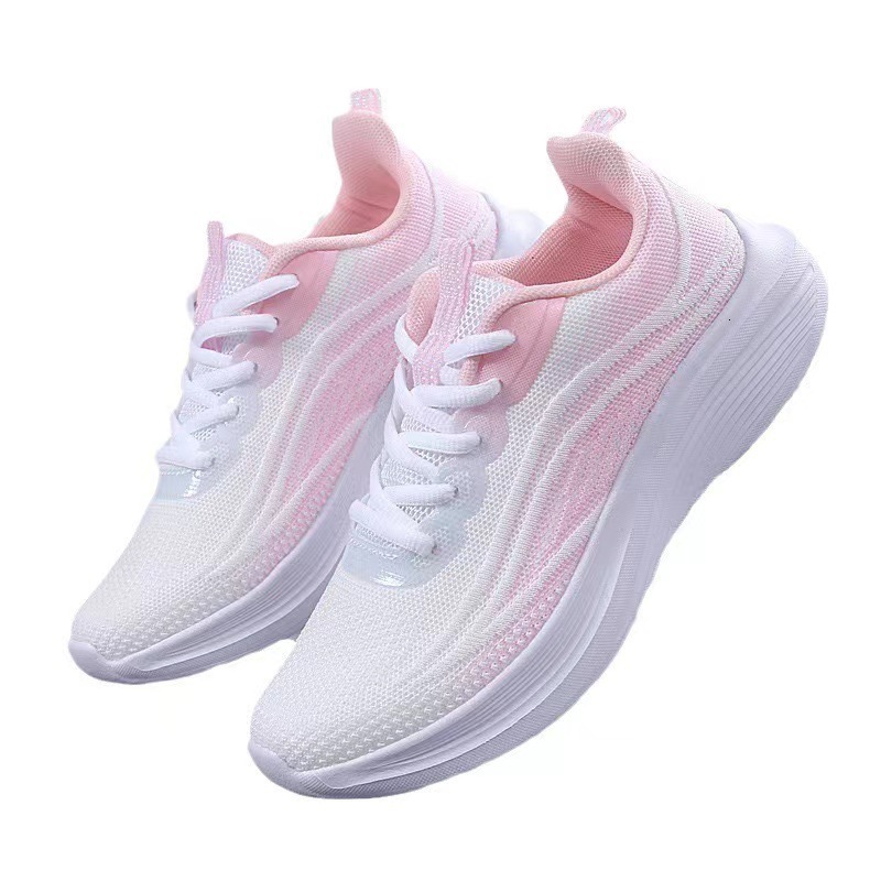2025 Spring and Autumn New Lightweight Flyknit Mesh Breathable Sneakers Soft Sole Casual Fashion Running Shoes for Women ddmythur