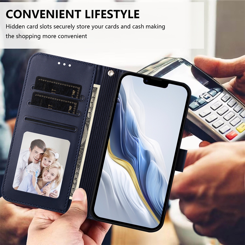 S26 Pro Plain PU Leather Wallet Cases For Samsung S25 Edge S24 Ultra S23 FE Plus A17 A26 A07 M56 X Cover 7 Pro F06 M06 A26 A56 A36 A16 A06 Credit ID C