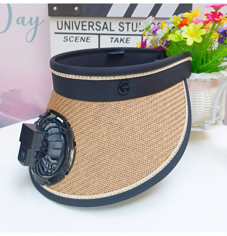Brim Sun Hat With Solar Fan Outdoor Wide Brim Solar Fan Swim Hat Outdoor Fishing Hat Solar USB Charging Desktop Visor Upf50 Wide Sun Brim Hat for Trav