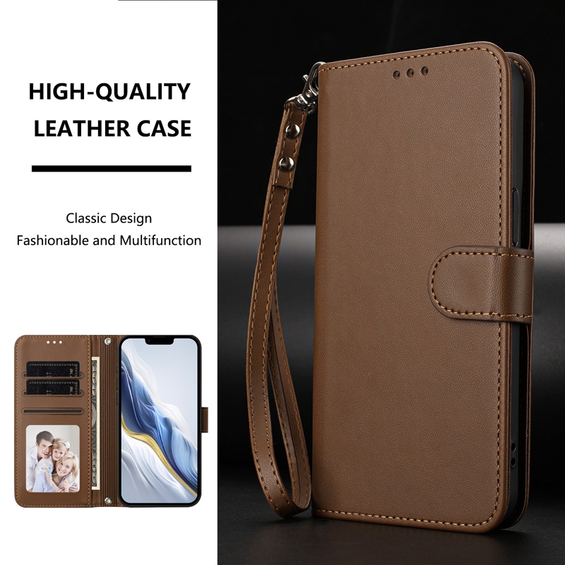 S26 Pro Plain PU Leather Wallet Cases For Samsung S25 Edge S24 Ultra S23 FE Plus A17 A26 A07 M56 X Cover 7 Pro F06 M06 A26 A56 A36 A16 A06 Credit ID C